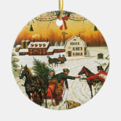 Onze eerste kerst keramisch ornament (Voorkant)