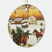 Onze eerste kerst keramisch ornament (Links)