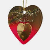Onze eerste kerst keramisch ornament (Links)