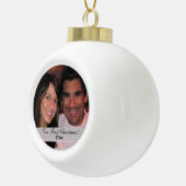 Onze eerste kerst keramische bal ornament (Rechts)