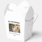 Onze eerste kerst koppel foto naam Mijnheer & Mevr Bedankdoosjes (Open)