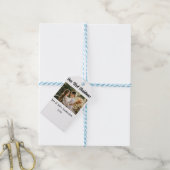 Onze eerste kerst koppel foto naam Mijnheer & Mevr Cadeaulabel (Met Touw)