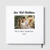 Onze eerste kerst koppel foto naam Mijnheer & Mevr Gastenboek (Achterkant)