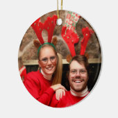 Onze eerste kerst | koppels keramisch ornament (Links)