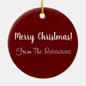 Onze eerste kerst | koppels keramisch ornament (Achterkant)