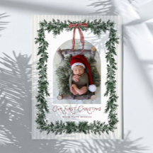 Onze Eerste Kerst Krans Geboorteaankondiging