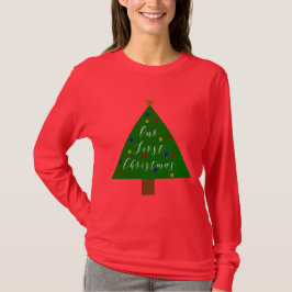Onze eerste kerst, lelijke kerstkeuken t-shirt