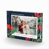 Onze eerste kerst maakte modern gebladerte fotoblokken (Rechts)