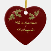 "Onze eerste kerst/man en vrouw" Keramisch Ornament (Voorkant)