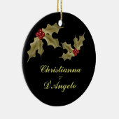 "Onze eerste kerst/man en vrouw" Keramisch Ornament (Rechts)