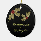 "Onze eerste kerst/man en vrouw" Keramisch Ornament (Links)