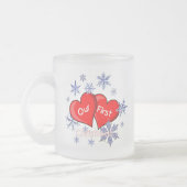 Onze eerste kerst matglas koffiemok (Links)