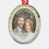 Onze eerste kerst-meneer en mevrouw. Foto: Yellow  Metalen Ornament (Links)