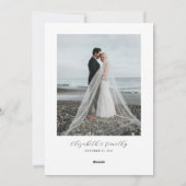 Onze eerste kerst meneer en mevrouw twee foto feestdagenkaart (Achterkant)