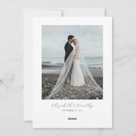 Onze eerste kerst meneer en mevrouw twee foto feestdagenkaart (Achterkant)