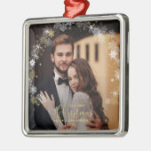 Onze eerste kerst meneer en mevrouw verguld paar f metalen ornament (Links)