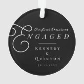 Onze eerste kerst met een klassieke, minimale foto ornament (achterkant)