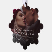 Onze eerste kerst met een klassieke, minimale foto ornament kaart (Links)