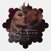 Onze eerste kerst met een klassieke, minimale foto ornament kaart (Voorkant)