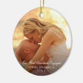 Onze eerste kerst met Elegant-foto Keramisch Ornament (Links)