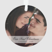 Onze eerste kerst met Elegant-foto Ornament (achterkant)