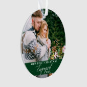 Onze eerste kerst met foto Groen Ornament (voorkant)