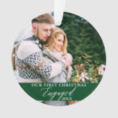 Onze eerste kerst met foto Groen Ornament (voorkant)