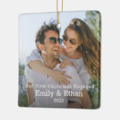 Onze eerste kerst met foto met minimumaantal moder keramisch ornament (Links)