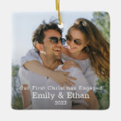 Onze eerste kerst met foto met minimumaantal moder keramisch ornament (Voorkant)