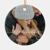 Onze eerste kerst met hand briefing met hand keramisch ornament (Voorkant)