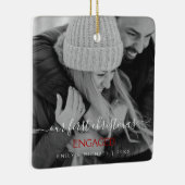 Onze eerste kerst met hand briefing met hand keramisch ornament (Rechts)
