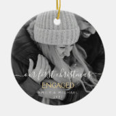 Onze eerste kerst met hand briefing met hand keramisch ornament (Voorkant)