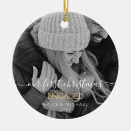 Onze eerste kerst met hand briefing met hand keramisch ornament