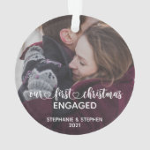 Onze eerste kerst met hand briefing met hand ornament (achterkant)