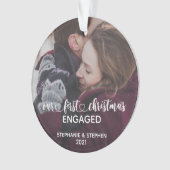 Onze eerste kerst met hand briefing met hand ornament (voorkant)