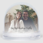 Onze eerste kerst met huisdier foto's Feestelijke Sneeuwbol (Achterkant)