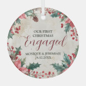 Onze eerste kerst met keramische keramiek glas ornament (Voorkant)