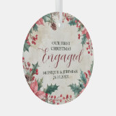 Onze eerste kerst met keramische keramiek glas ornament (Voorkant Rechts)