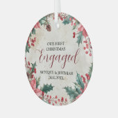 Onze eerste kerst met keramische keramiek glas ornament (Voorkant links)