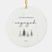 Onze eerste kerst met minimalistische kerst keramisch ornament (Voorkant)