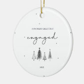 Onze eerste kerst met minimalistische kerst keramisch ornament (Links)