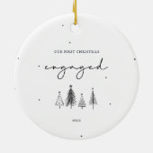 Onze eerste kerst met minimalistische kerst keramisch ornament (Achterkant)