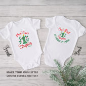 Onze eerste kerst met Naam, als gezin van drie Romper