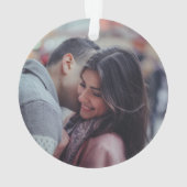 Onze eerste kerst met Plum Floral Foto Ornament (achterkant)