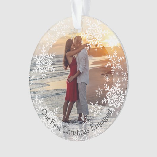 Onze eerste kerst met Snowflakes kerst Ornament (voorkant)
