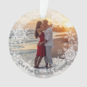 Onze eerste kerst met Snowflakes kerst Ornament (voorkant)