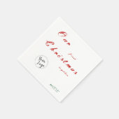 Onze Eerste Kerst Mis Aangepaste Logo Kleine Zakel Servet (Hoek)