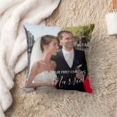 Onze Eerste Kerst Mis Custom 2 Foto Kussen (Deken)