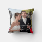 Onze Eerste Kerst Mis Custom 2 Foto Kussen (Voorkant)