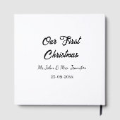 Onze eerste kerst Mis en Mevrouw koppel naam datum Gastenboek (Achterkant)